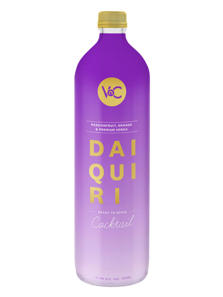 VnC Passionfruit Daiquiri ready to serve premium cocktail. Made with passionfruit, orange and premium vodka